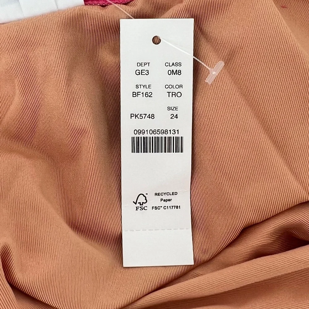 J. Crew Women's Scoopneck One Piece Swimsuit Size 24 Pink Full Coverage Low Back